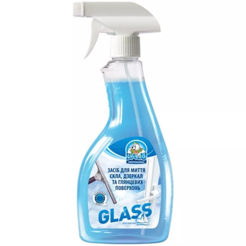 Засіб для миття скла, дзеркал та глянцевих поверхонь BALU®GLASS, пл. 500 мл